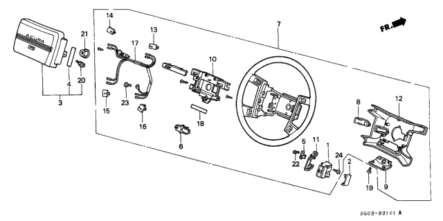 1990 Acura Legend  Bolt, Torx (6X16) Diagram for 90134SG0A81