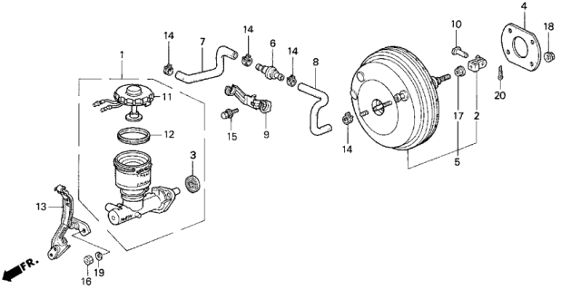 1992 Acura Vigor  Yoke, Push Rod (Nissin) Diagram for 46151SE0003