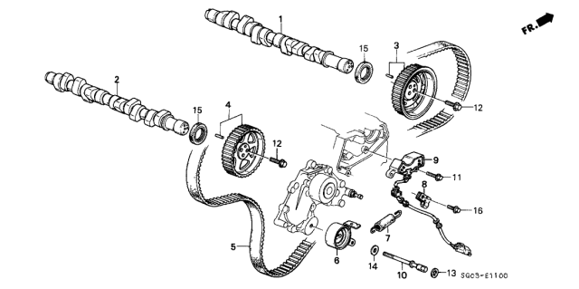 1988 Acura Legend Oil Seal (35X50X8) (Nok) Diagram for 91213PH7013