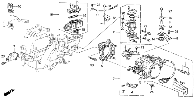 1990 Acura Legend  Screw-Washer (5X16) Diagram for 938920501608