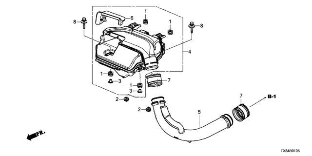 2013 Acura ILX Hybrid  Joint, Air In. Diagram for 17246RW0A00
