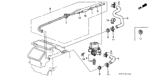 1987 Acura Legend  Sensor, Water Temperature Diagram for 80550SD4941