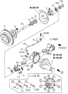 1997 Acura SLX  Holder, Driver Side Axle Shaft Bearing Diagram for 8943732554