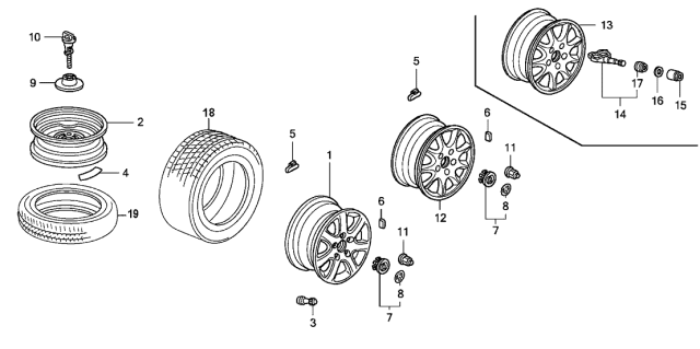 2007 Acura TSX Grommet, TPMS Valve Diagram for 42756STKA01