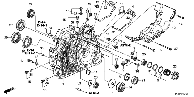 2016 Acura RDX  Bearing (40.5X74X23) Diagram for 91102RT4003