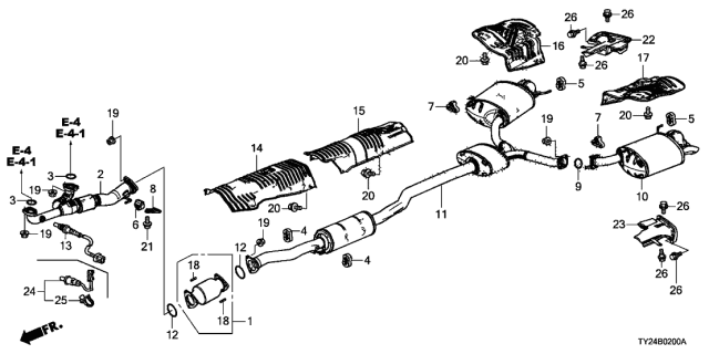 2020 Acura RLX  Catalytic Converter Diagram for 18150R9PA00