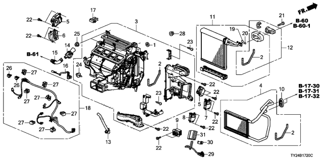 2019 Acura RLX Sub-Wire Harness, Air Conditioner Diagram for 80650TY3A00