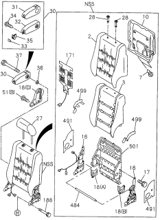 1996 Acura SLX  Bolt, Armrest Diagram for 8970916070
