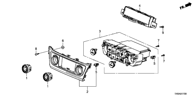 2020 Acura ILX  Contl Assembly (Premium Black Metallic) Diagram for 79607T3RA41ZA