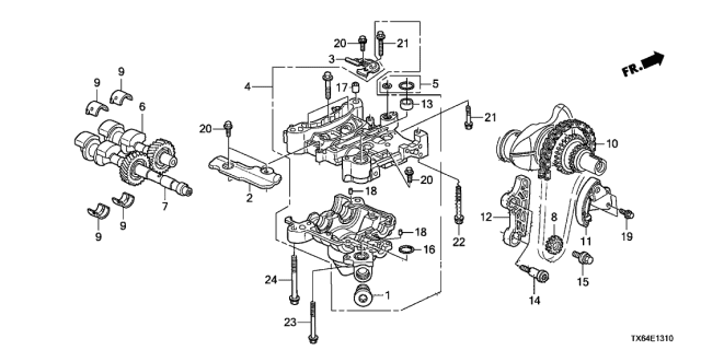 2014 Acura ILX  Bolt, Flange (8X65) Diagram for 957010806507