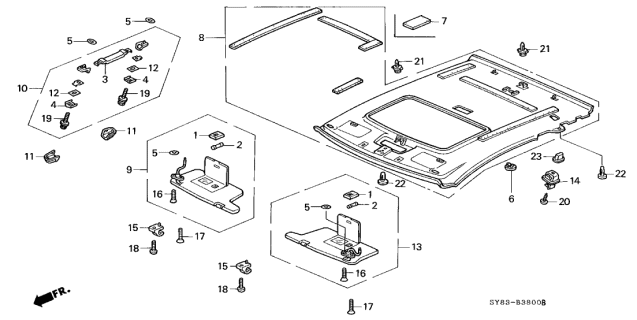1998 Acura CL Cap, Grab Rail (Mild Beige) Diagram for 83243SD4N01ZK