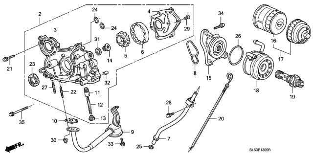 1992 Acura Vigor  Cover, Oil Pump Diagram for 15112PV0000
