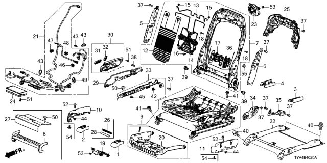 2022 Acura MDX  Foot Cover F (Deep Black) Diagram for 81104TJBA21ZA