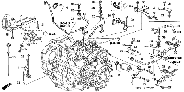 2001 Acura MDX  Cover, Control Wire Diagram for 24901PGN010