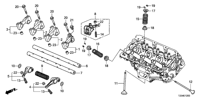 2020 Acura MDX Valve, In. Diagram for 14711RYEA00