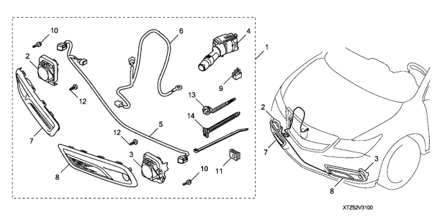 2014 Acura MDX  Bolt-Washer (5X16) Diagram for 934040501605
