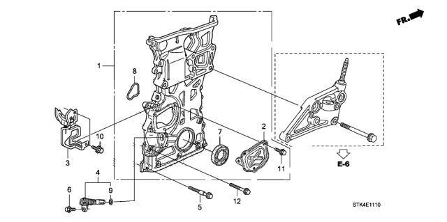 2009 Acura RDX  O-Ring, Chain Case Diagram for 91302PNA004