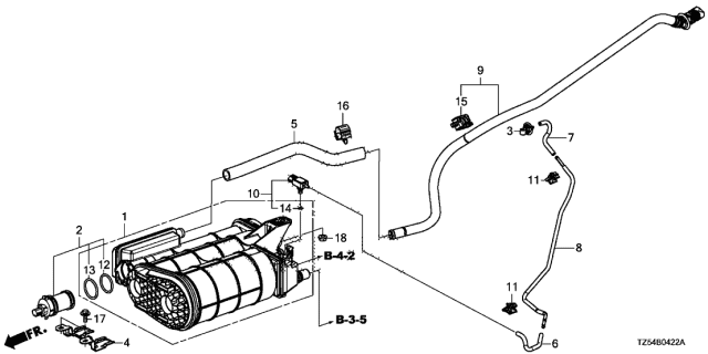 2020 Acura MDX  Tube, Drain Diagram for 17372TRXA01