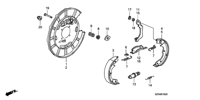 2010 Acura ZDX  Pin, Tension Diagram for 45175STXA01