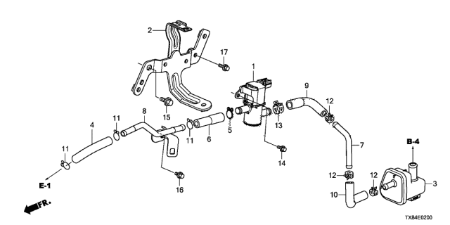 2014 Acura ILX Hybrid  Tube C, Purge Diagram for 36171RW0A00