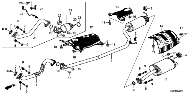 2015 Acura ILX Sensor, Oxygen Diagram for 36532R1BA01