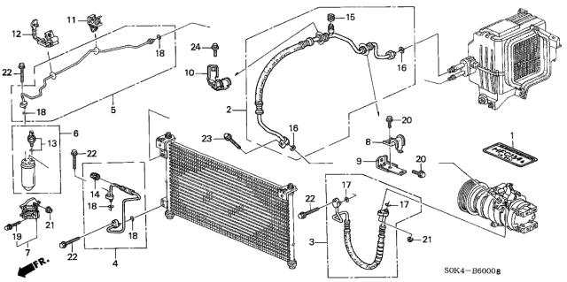 2002 Acura TL  Cap H, Valve Diagram for 80865S84003