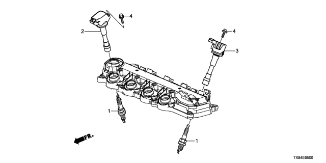 2013 Acura ILX Hybrid  Spark Plug (Dilfr6J11) (Ngk) Diagram for 12290RW0003