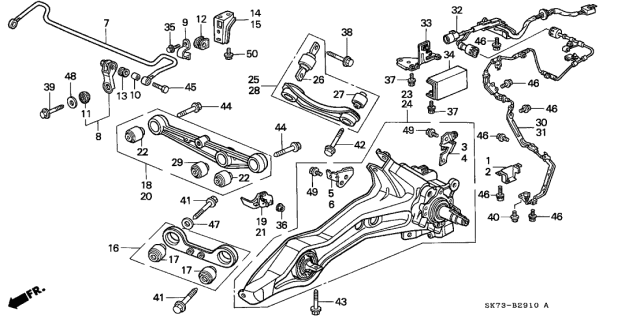 1993 Acura Integra  Washer (24X10X2.3) Diagram for 90551SH3000