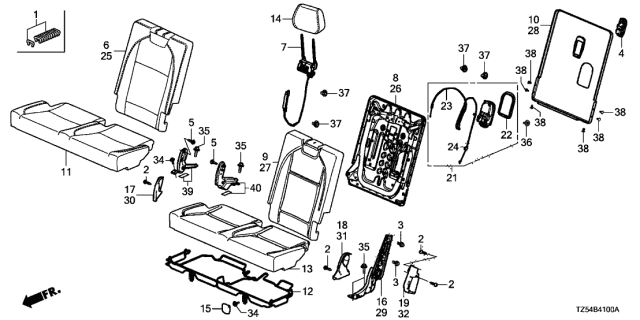 2019 Acura MDX Frame, Left Rear Diagram for 82526TZ5A01