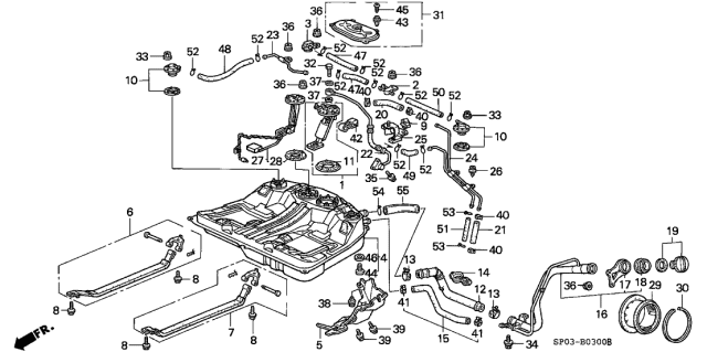 1994 Acura Legend Clamp, Tube (D10) Diagram for 950024100008