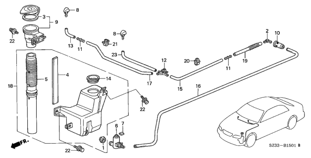 2000 Acura RL  Tube 1500 Diagram for 76800T0AP50