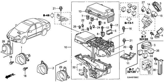 2009 Acura RL  Cover (Lower) Diagram for 38252SLJ003