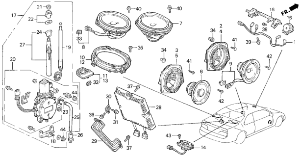 1991 Acura Legend  Screw, Tapping (4X12) Diagram for 9390124310