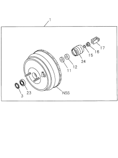 1997 Acura SLX  Retainer, Front Shell Diagram for 8970468270