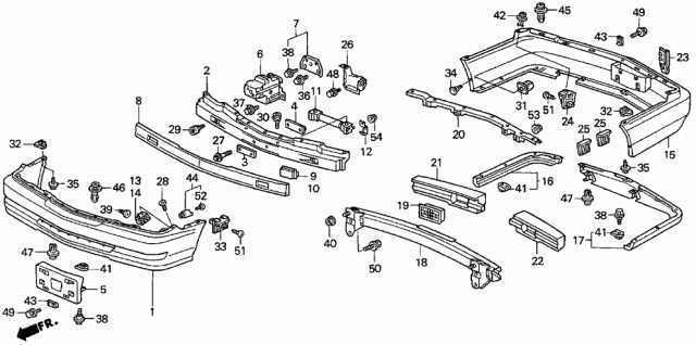 1997 Acura CL Stay, Shock Absorber Bracket Diagram for 71187SV4A00