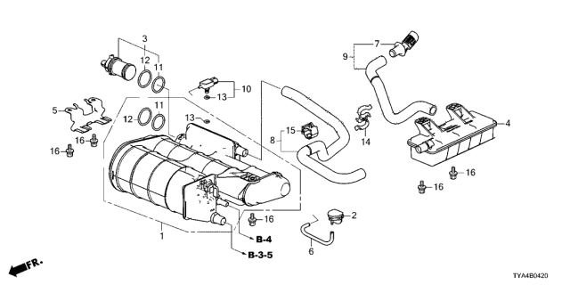 2022 Acura MDX  TUBE, PRESS SENSOR Diagram for 17382TYAA00