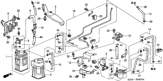 1997 Acura RL  Sensor, Vent Pressure Diagram for 37942P5AA01