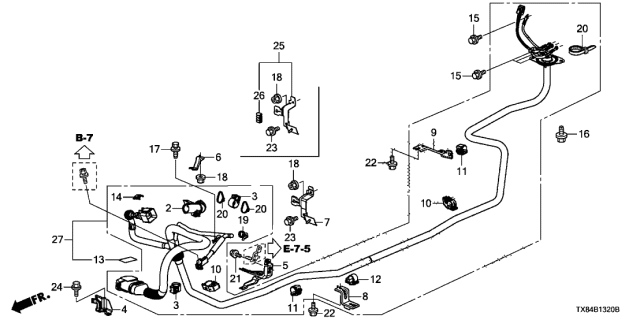 2013 Acura ILX Hybrid Label, Caution Diagram for 1K811RMXA00