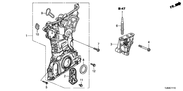 2021 Acura RDX COVER, CHAIN CASE Diagram for 11412RPYG00