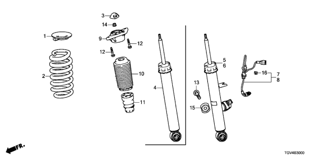 2021 Acura TLX  Sleeve, Rear Diagram for 52688TGVA01
