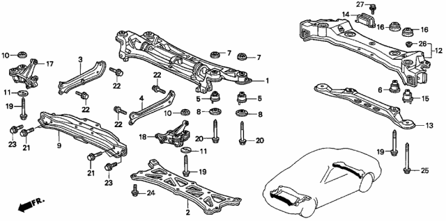 1997 Acura TL Bolt, Flange (12X153) Diagram for 90190SZ5000
