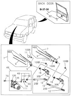 1996 Acura SLX  Blade, Wiper, RH Diagram for 8971345612