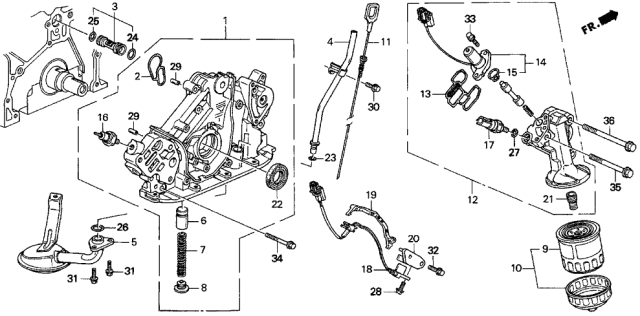 1997 Acura CL Valve Assembly, Spool Diagram for 15811P8AA01