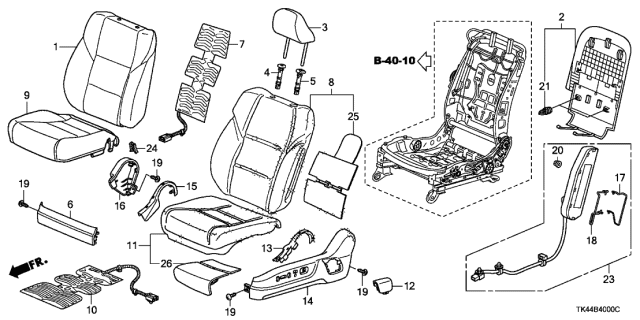 2010 Acura TL Module Assembly, Driver Side Side Diagram for 78055TK4A82