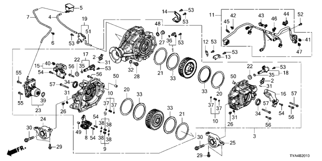 2022 Acura MDX  Clamp, Breather Tube Diagram for 41936PDZ003