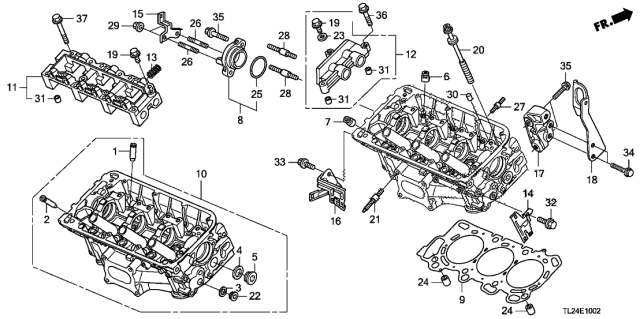 2011 Acura TSX  O-Ring (48.5X2.4) Diagram for 91301P8AA00