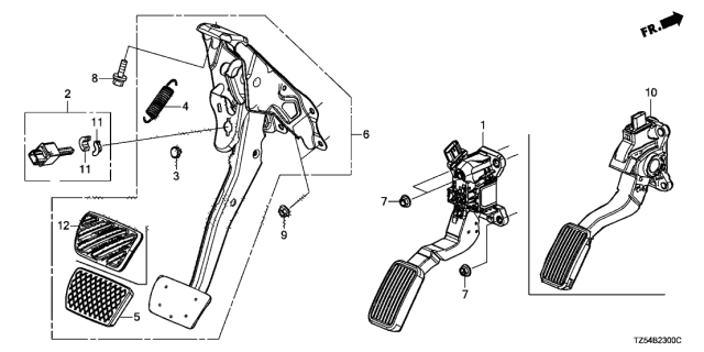 2019 Acura MDX  Pedal Assembly, Accelerator Diagram for 17800TRXL02