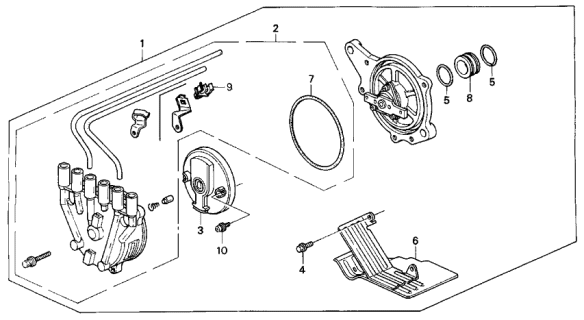 1992 Acura Vigor  Clip, Fuel Tube Diagram for 90684SB3003
