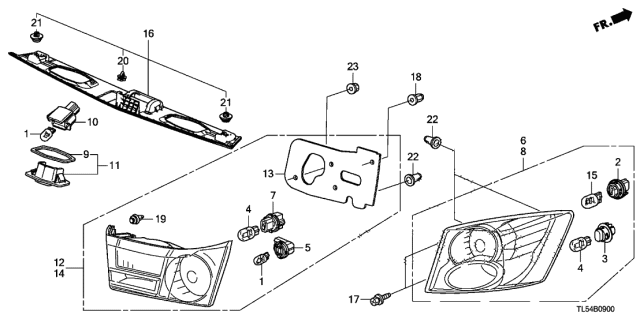 2011 Acura TSX Socket (T10) Diagram for 33304SED003