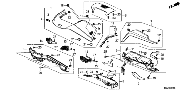 2021 Acura TLX Stopper Assembly, G-Box Diagram for 77506TJBA01